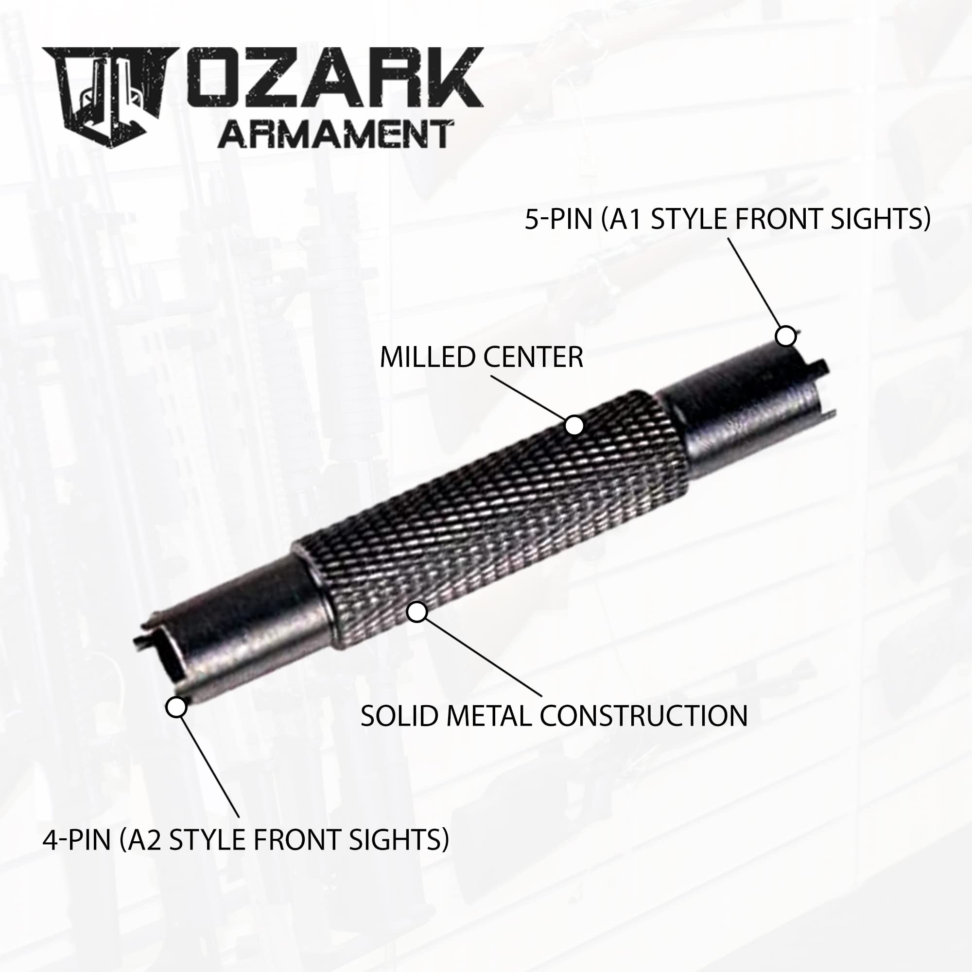 Amazon.com: Ozark Armament 前視工具- 消除子彈方法- 快速調整A1/A2
